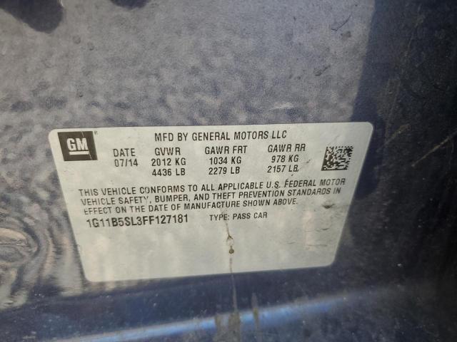 Aukcja sprzedaży 2015 Chevrolet Malibu, vin: 1G11B5SL3FF127181, numer aukcji: 53828146