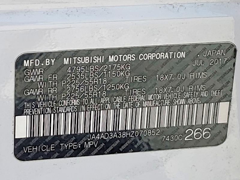 Auction sale of the 2017 Mitsubishi Outlander, vin: JA4AD3A38HZ070852, lot number: 54834036