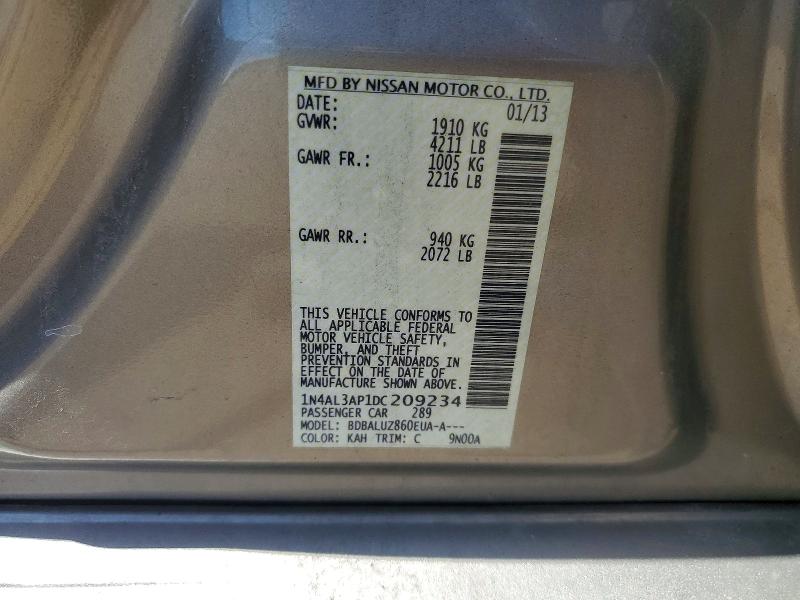 Продаж на аукціоні авто 2013 Nissan Altima, vin: 1N4AL3AP1DC209234, номер лоту: 51487326
