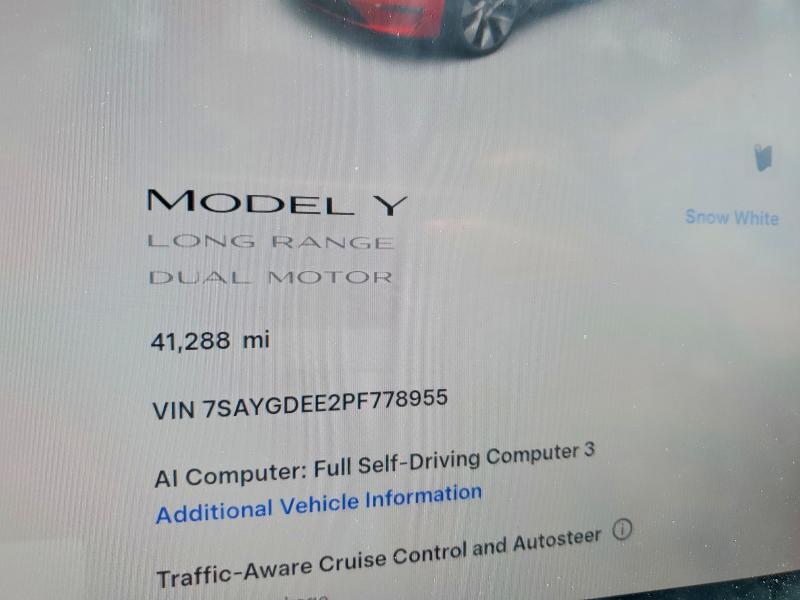 Продажа на аукционе авто 2023 Tesla Model Y, vin: 7SAYGDEE2PF778955, номер лота: 53412496