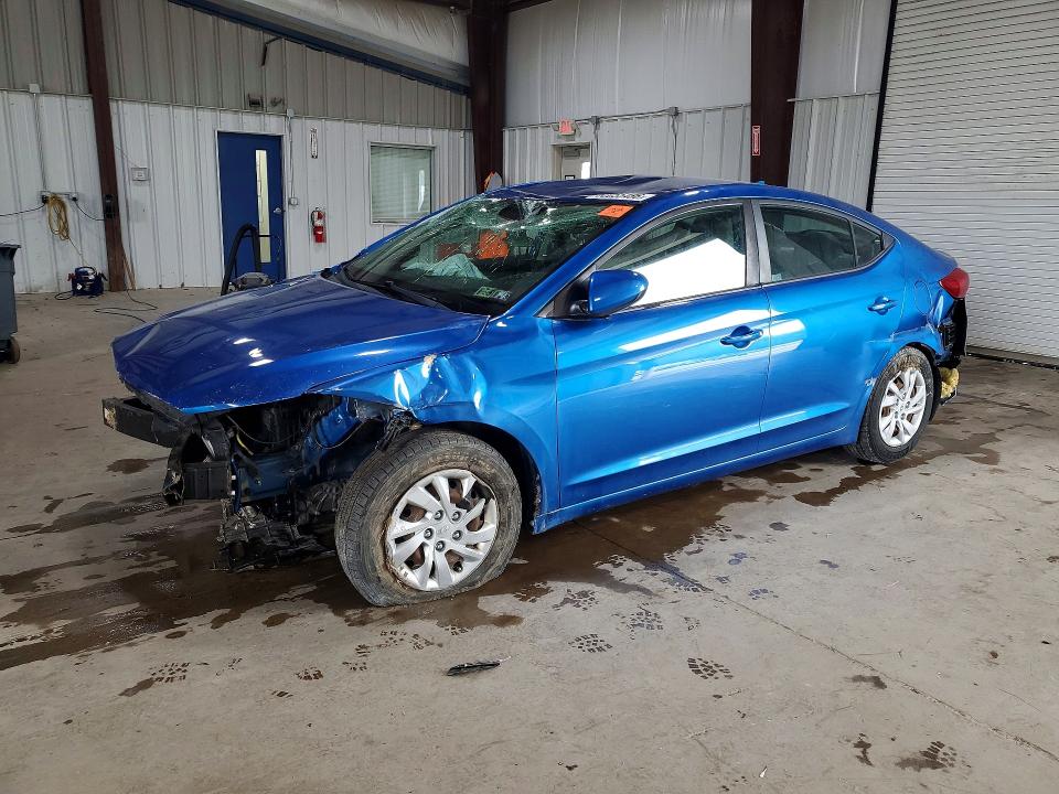 52055486 :رقم المزاد ، 5NPD74LFXHH197245 vin ، 2017 Hyundai Elantra مزاد بيع
