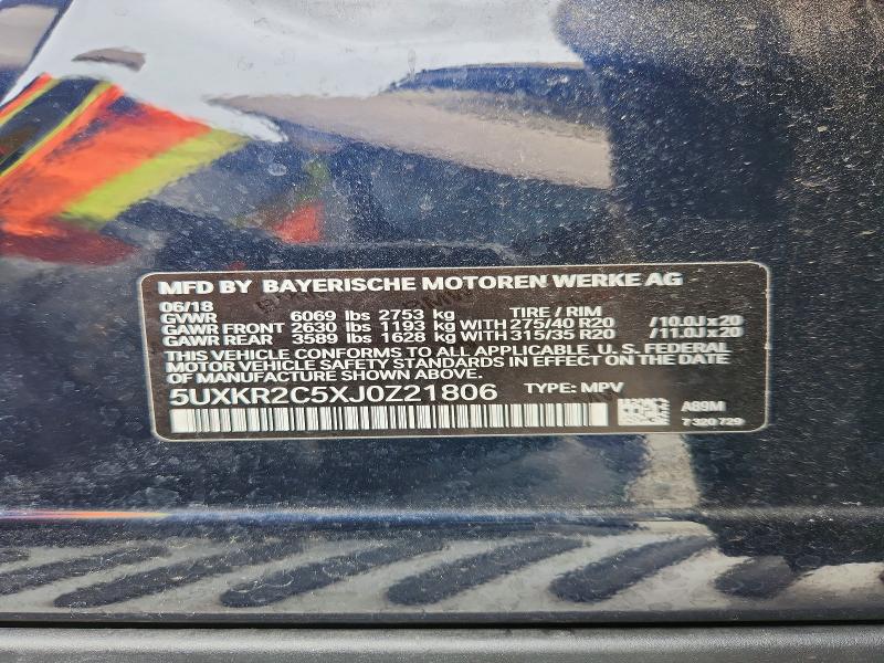 Auction sale of the 2018 Bmw X5, vin: 5UXKR2C5XJ0Z21806, lot number: 52259526