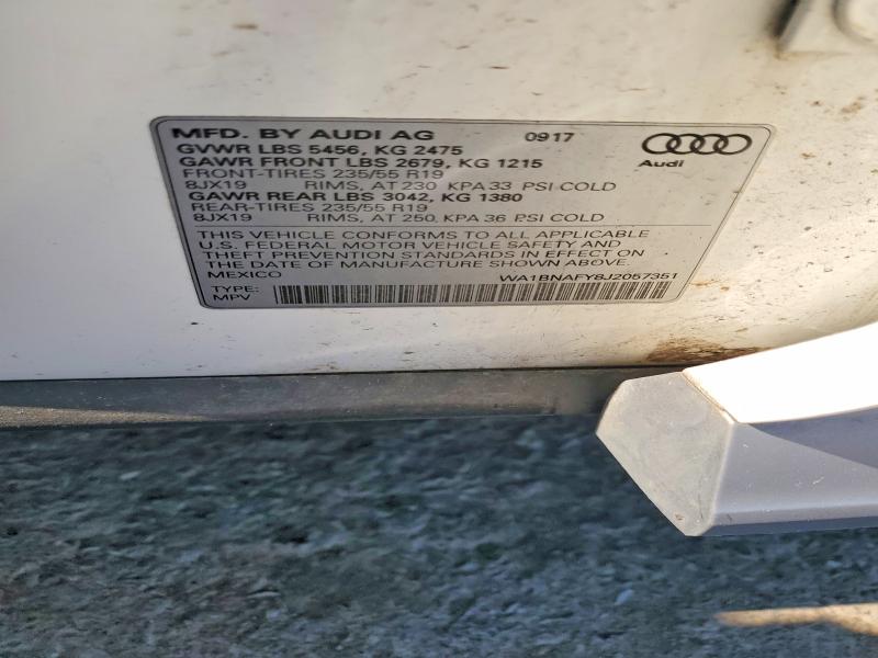 2018 Audi Q5 მანქანა იყიდება აუქციონზე, vin: WA1BNAFY8J2057351, აუქციონის ნომერი: 55217536