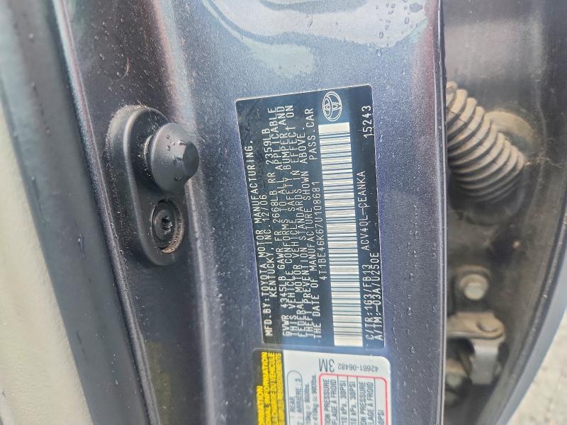 Продажа на аукционе авто 2007 Toyota Camry, vin: 4T1BE46K67U108681, номер лота: 52822356