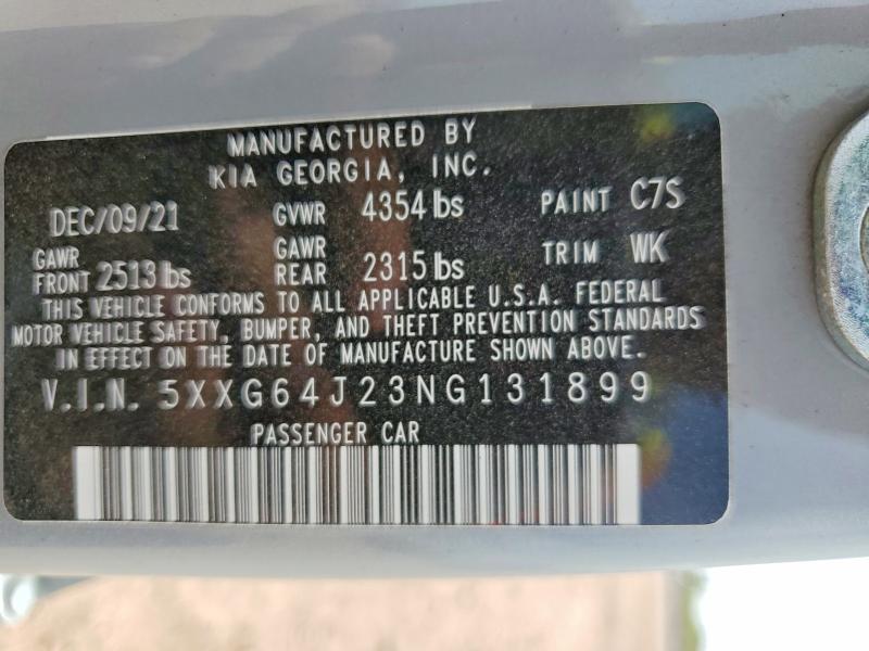 Продажа на аукционе авто 2022 Kia K5, vin: 5XXG64J23NG131899, номер лота: 53931056