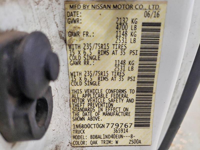 Aukcja sprzedaży 2016 Nissan Frontier, vin: 1N6BD0CT0GN779767, numer aukcji: 54158346