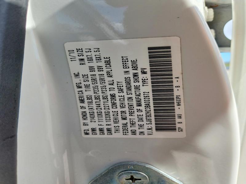 Auction sale of the 2011 Acura Rdx, vin: 5J8TB2H23BA002672, lot number: 54187976