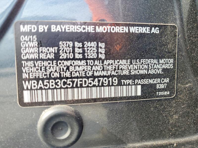 Aukcja sprzedaży 2015 Bmw 535, vin: WBA5B3C57FD547919, numer aukcji: 53471846
