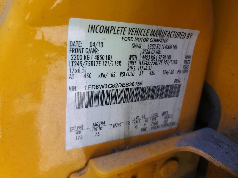 2013 Ford F350 მანქანა იყიდება აუქციონზე, vin: 1FD8W3G62DEB38155, აუქციონის ნომერი: 55729706
