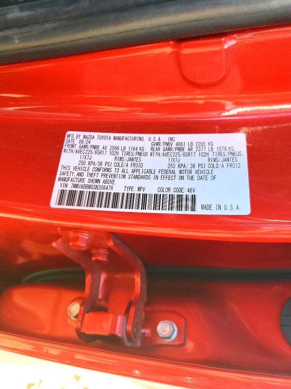 Продажа на аукционе авто 2025 Mazda Cx-50, vin: 7MMVABBM8SN306478, номер лота: 54100506