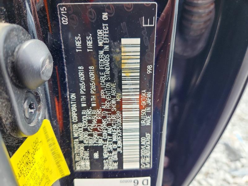 53006016 :رقم المزاد ، JTJBM7FX7F5108389 vin ، 2015 Lexus Gx مزاد بيع