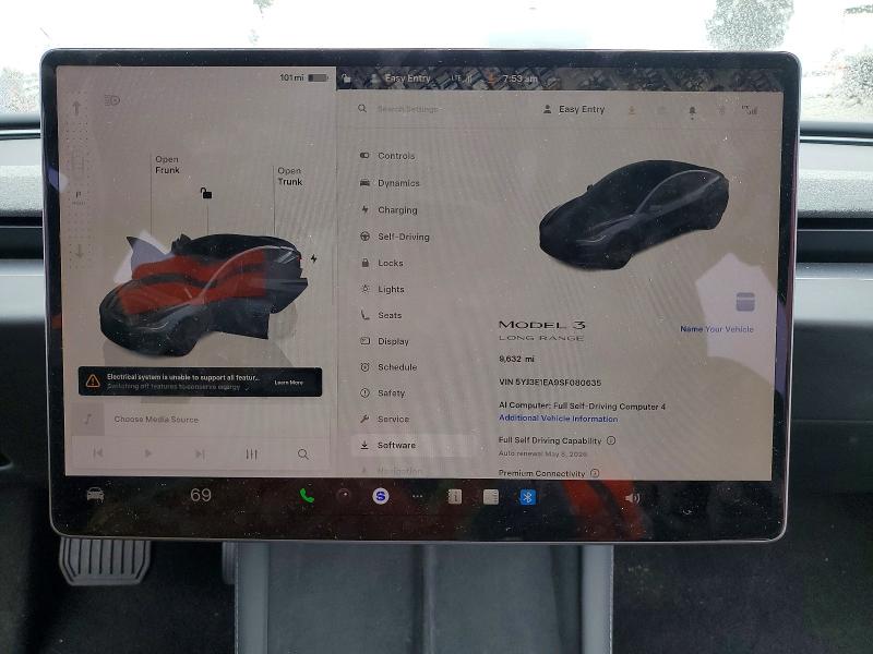 Aukcja sprzedaży 2025 Tesla Model 3, vin: 5YJ3E1EA9SF080635, numer aukcji: 52891906