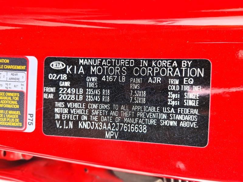 2018 Kia Soul მანქანა იყიდება აუქციონზე, vin: KNDJX3AA2J7616638, აუქციონის ნომერი: 55403676