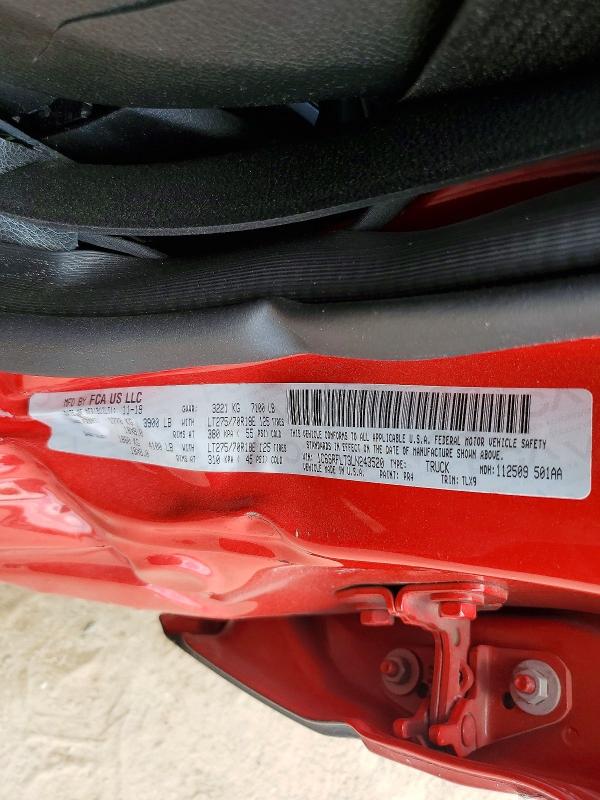 2020 Ram 1500 მანქანა იყიდება აუქციონზე, vin: 1C6SRFLT3LN243520, აუქციონის ნომერი: 53363646