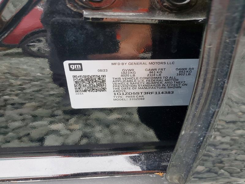 Продажа на аукционе авто 2024 Chevrolet Malibu, vin: 1G1ZD5ST3RF114383, номер лота: 55138286