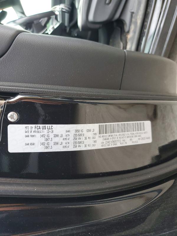 Продаж на аукціоні авто 2019 Chrysler Pacifica, vin: 2C4RC1N70KR577713, номер лоту: 53781686