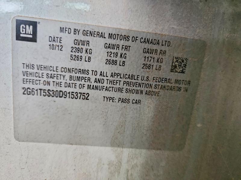 Продаж на аукціоні авто 2013 Cadillac Xts, vin: 2G61T5S30D9153752, номер лоту: 54909686
