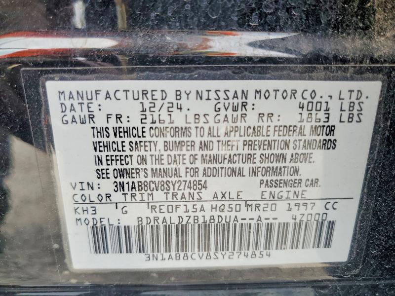 54760976 :رقم المزاد ، 3N1AB8CV8SY274854 vin ، 2025 Nissan Sentra مزاد بيع