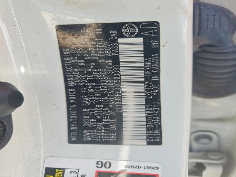 Продаж на аукціоні авто 2016 Toyota Corolla, vin: 2T1BURHE3GC503393, номер лоту: 52062646