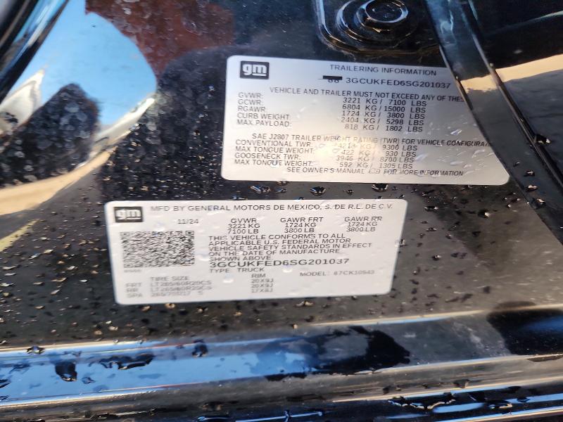 Продажа на аукционе авто 2025 Chevrolet Silverado, vin: 3GCUKFED6SG201037, номер лота: 54350906