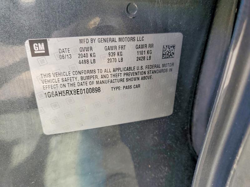 2014 Cadillac Ats მანქანა იყიდება აუქციონზე, vin: 1G6AH5RX8E0100898, აუქციონის ნომერი: 54867576