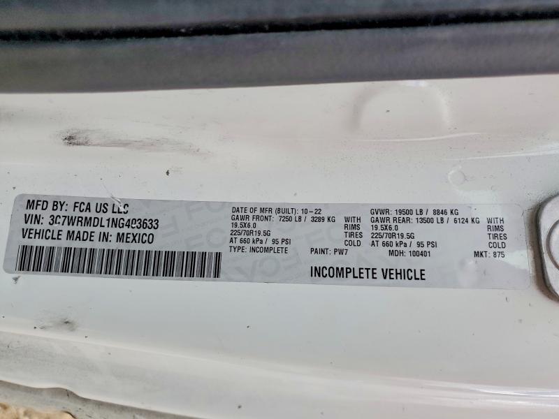 Продажа на аукционе авто 2022 Ram 5500, vin: 3C7WRMDL1NG403633, номер лота: 51660096