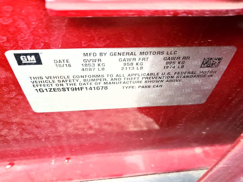 Aukcja sprzedaży 2017 Chevrolet Malibu, vin: 1G1ZE5ST9HF141678, numer aukcji: 52189476