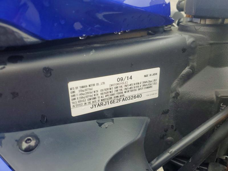 Продажа на аукционе авто 2015 Yamaha Yzfr6, vin: JYARJ16E2FA032640, номер лота: 53569516