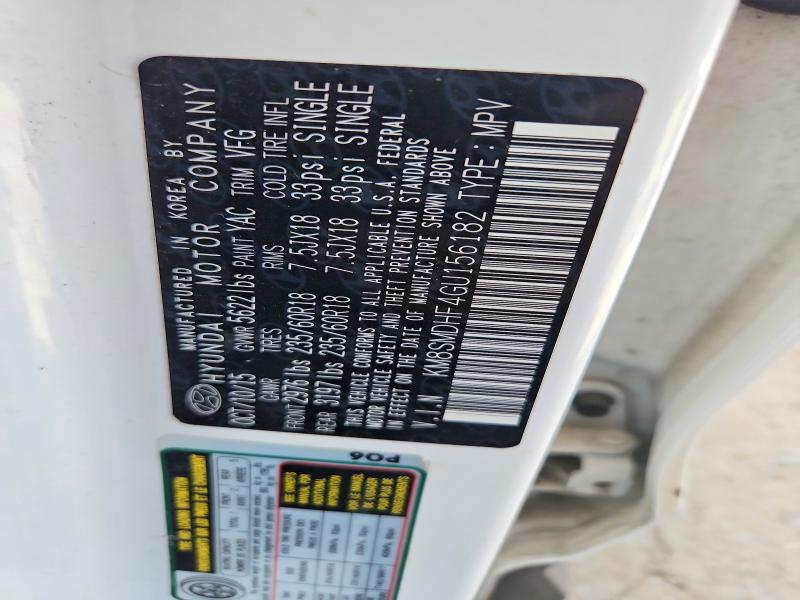 Aukcja sprzedaży 2016 Hyundai Santa Fe, vin: KM8SMDHF4GU156182, numer aukcji: 53983836