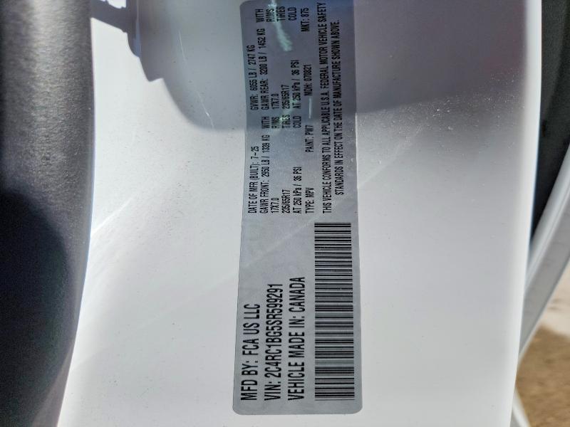 2025 Chrysler Pacifica მანქანა იყიდება აუქციონზე, vin: 2C4RC1BG5SR599291, აუქციონის ნომერი: 53560606