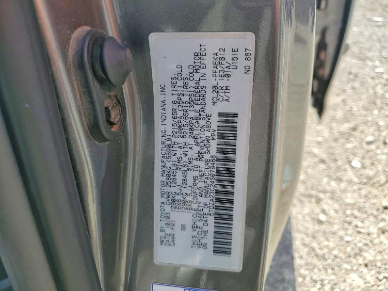 2004 Toyota Sienna მანქანა იყიდება აუქციონზე, vin: 5TDZA23C24S079468, აუქციონის ნომერი: 53451146