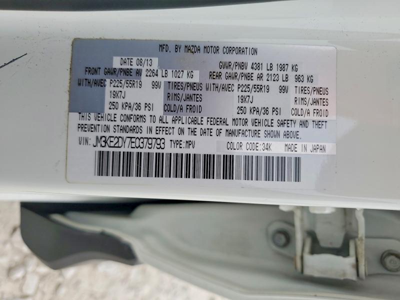 52584146 :رقم المزاد ، JM3KE2DY7E0379793 vin ، 2014 Mazda Cx-5 مزاد بيع