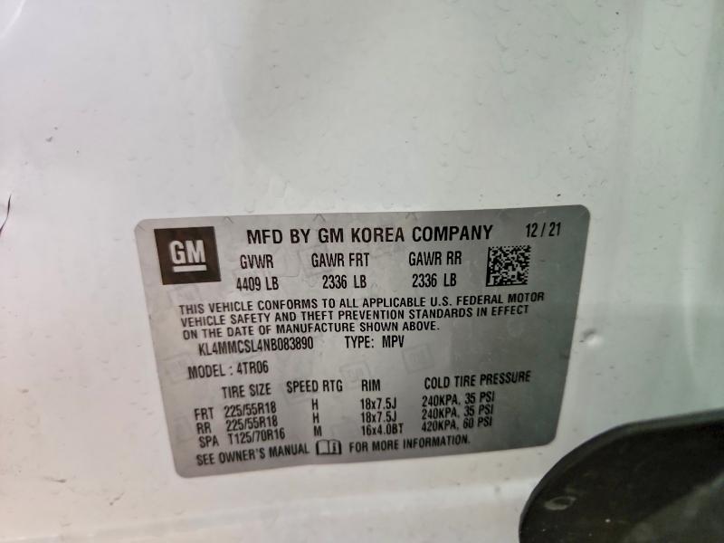 Aukcja sprzedaży 2022 Buick Encore Gx, vin: KL4MMCSL4NB083890, numer aukcji: 53757746