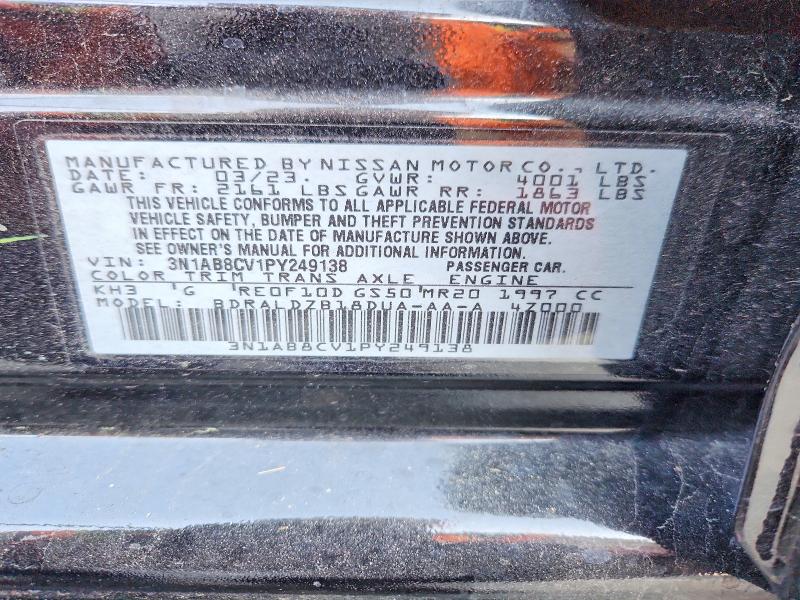 53663876 :رقم المزاد ، 3N1AB8CV1PY249138 vin ، 2023 Nissan Sentra مزاد بيع