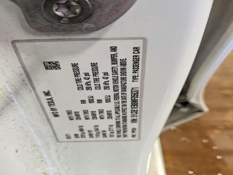 2021 Tesla Model 3 მანქანა იყიდება აუქციონზე, vin: 5YJ3E1EB8MF056371, აუქციონის ნომერი: 53027666