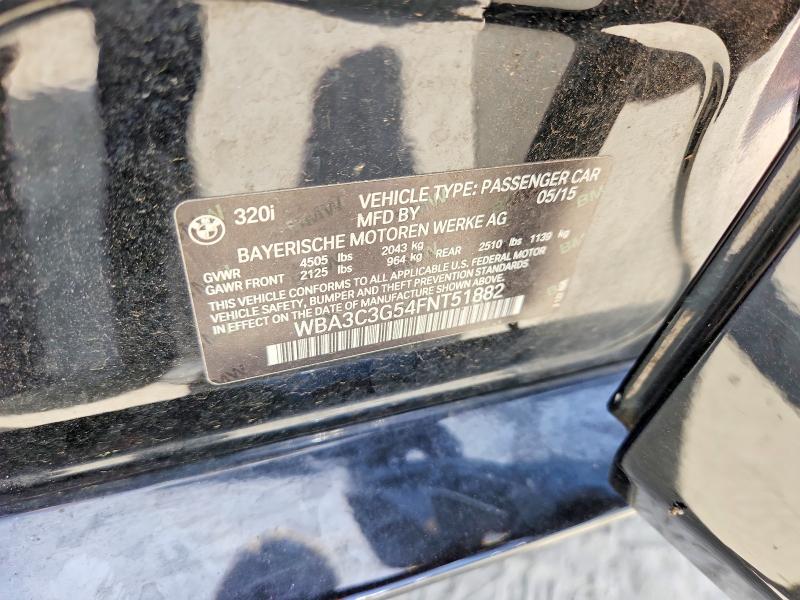 Aukcja sprzedaży 2015 Bmw 320, vin: WBA3C3G54FNT51882, numer aukcji: 52118296