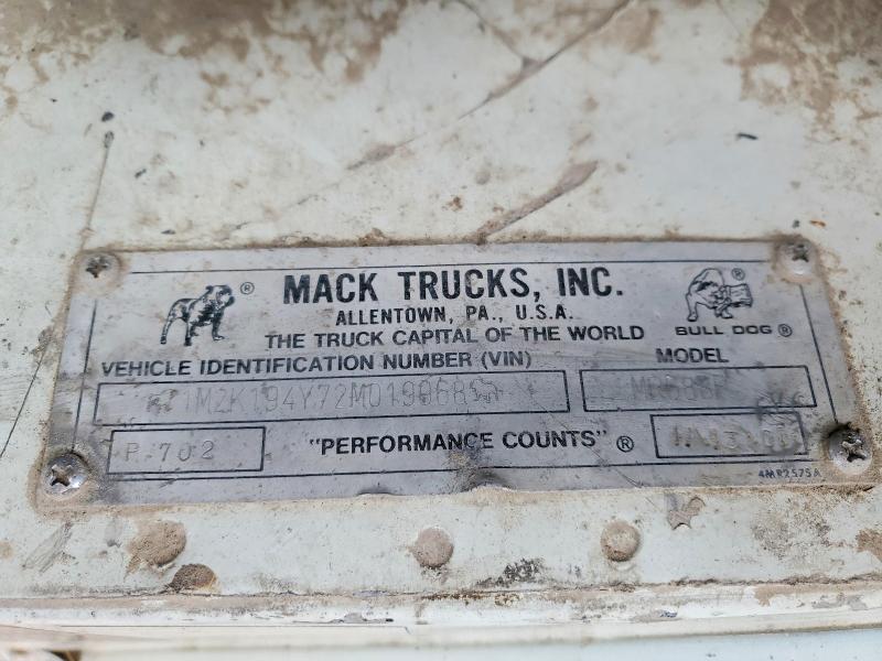 Продаж на аукціоні авто 2002 Mack Mr6405, vin: 1M2K194Y72M019968, номер лоту: 52617066