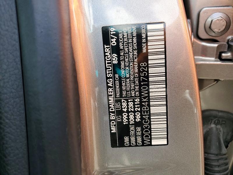 Продажа на аукционе авто 2019 Mercedes-benz A, vin: WDD3G4EB4KW017528, номер лота: 54680906