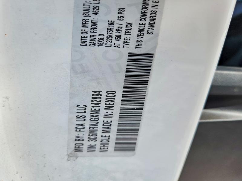 Продажа на аукционе авто 2022 Ram Promaster 3500, vin: 3C6MRVJGXNE142894, номер лота: 52590686