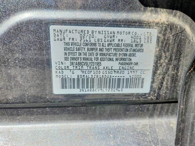 Продажа на аукционе авто 2020 Nissan Sentra, vin: 3N1AB8CV9LY231965, номер лота: 52902256