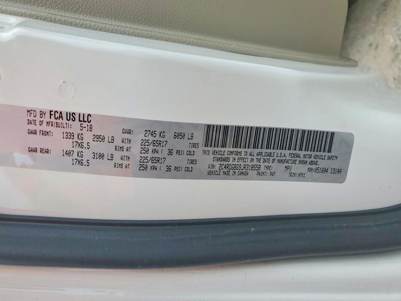 Aukcja sprzedaży 2018 Dodge Grand Caravan, vin: 2C4RDGBG9JR318558, numer aukcji: 55179046