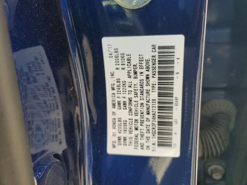 Продаж на аукціоні авто 2017 Honda Accord, vin: 1HGCR2F3XHA213139, номер лоту: 52007126