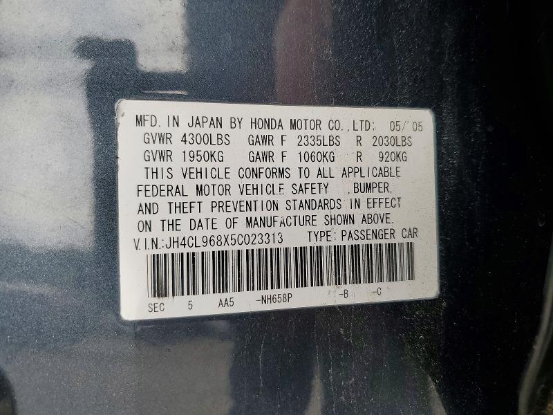 Aukcja sprzedaży 2005 Acura Tsx, vin: JH4CL968X5C023313, numer aukcji: 52914476