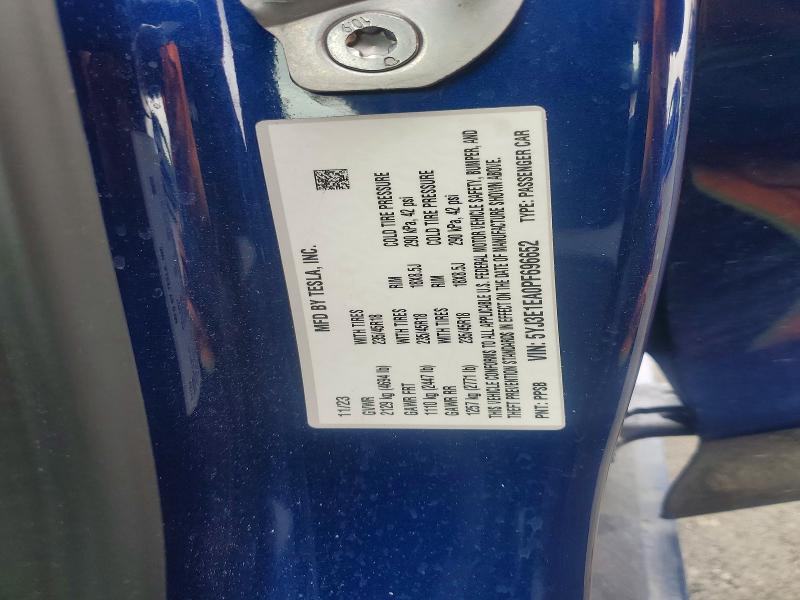 54985486 :رقم المزاد ، 5YJ3E1EA0PF696652 vin ، 2023 Tesla Model 3 مزاد بيع