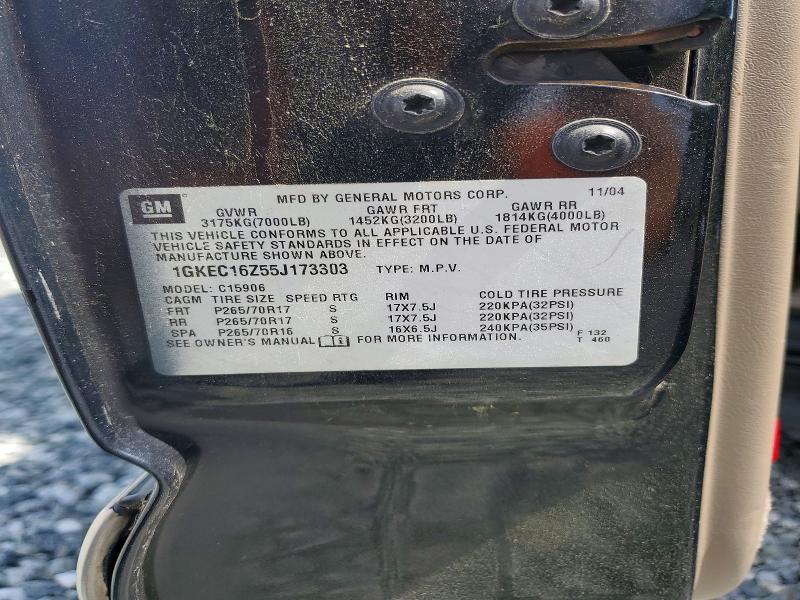 Aukcja sprzedaży 2005 Gmc Yukon Xl, vin: 1GKEC16Z55J173303, numer aukcji: 52542866