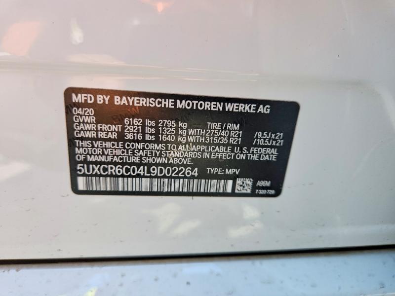 Aukcja sprzedaży 2020 Bmw X5, vin: 5UXCR6C04L9D02264, numer aukcji: 52966786