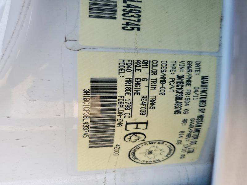 Aukcja sprzedaży 2011 Nissan Versa, vin: 3N1BC1CP3BL493745, numer aukcji: 54604776