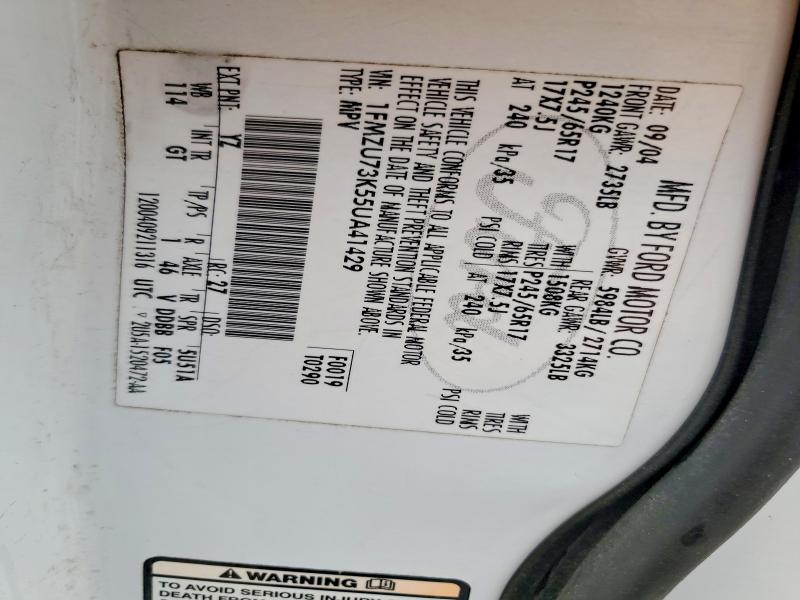 Продажа на аукционе авто 2005 Ford Explorer, vin: 1FMZU73K55UA41429, номер лота: 54286496