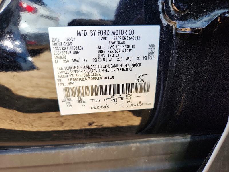 Aukcja sprzedaży 2024 Ford Explorer, vin: 1FM5K8AB9RGA68148, numer aukcji: 54702056