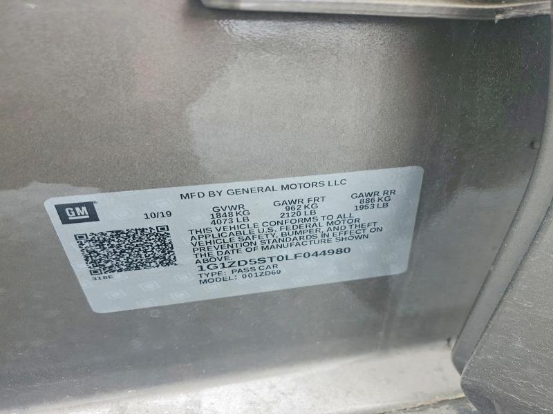 Продаж на аукціоні авто 2020 Chevrolet Malibu, vin: 1G1ZD5ST0LF044980, номер лоту: 54424206